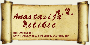 Anastasija Milikić vizit kartica
